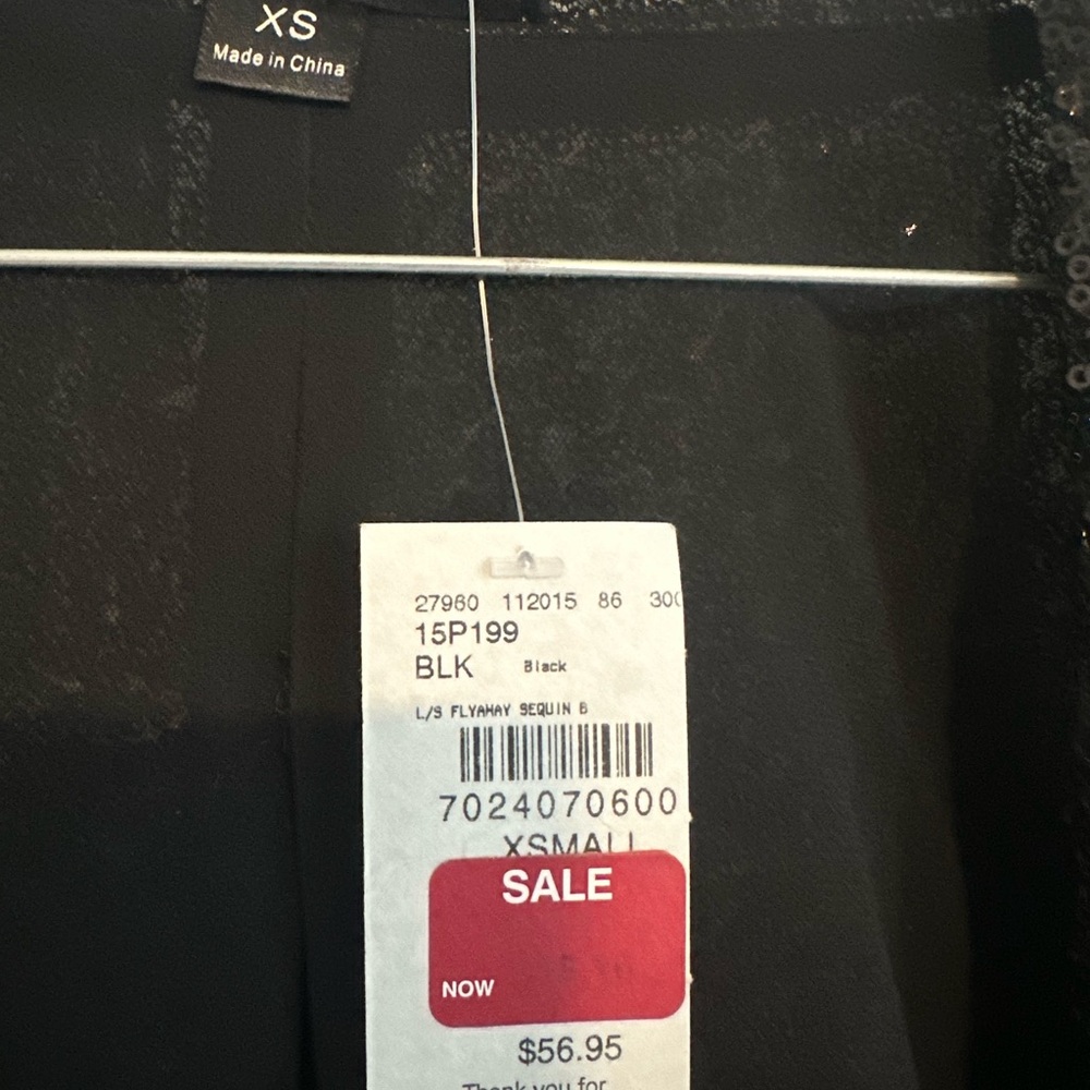Double Zero Black Sequin Blazer NWT - image 2